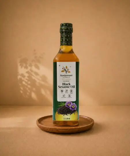 Black sesame Oil Plastic Bottle