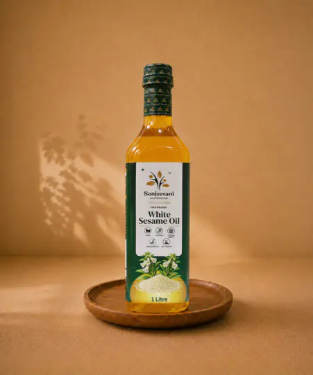 White Sesame Oil Plastic Bottle