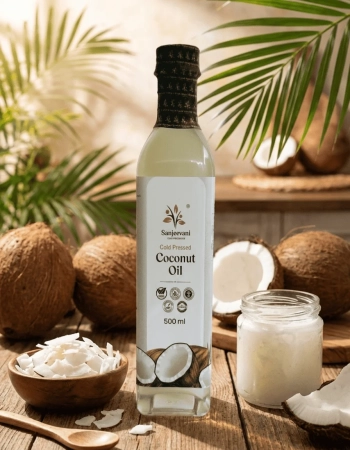 Coconut Oil Glass Bottle (250 ML)